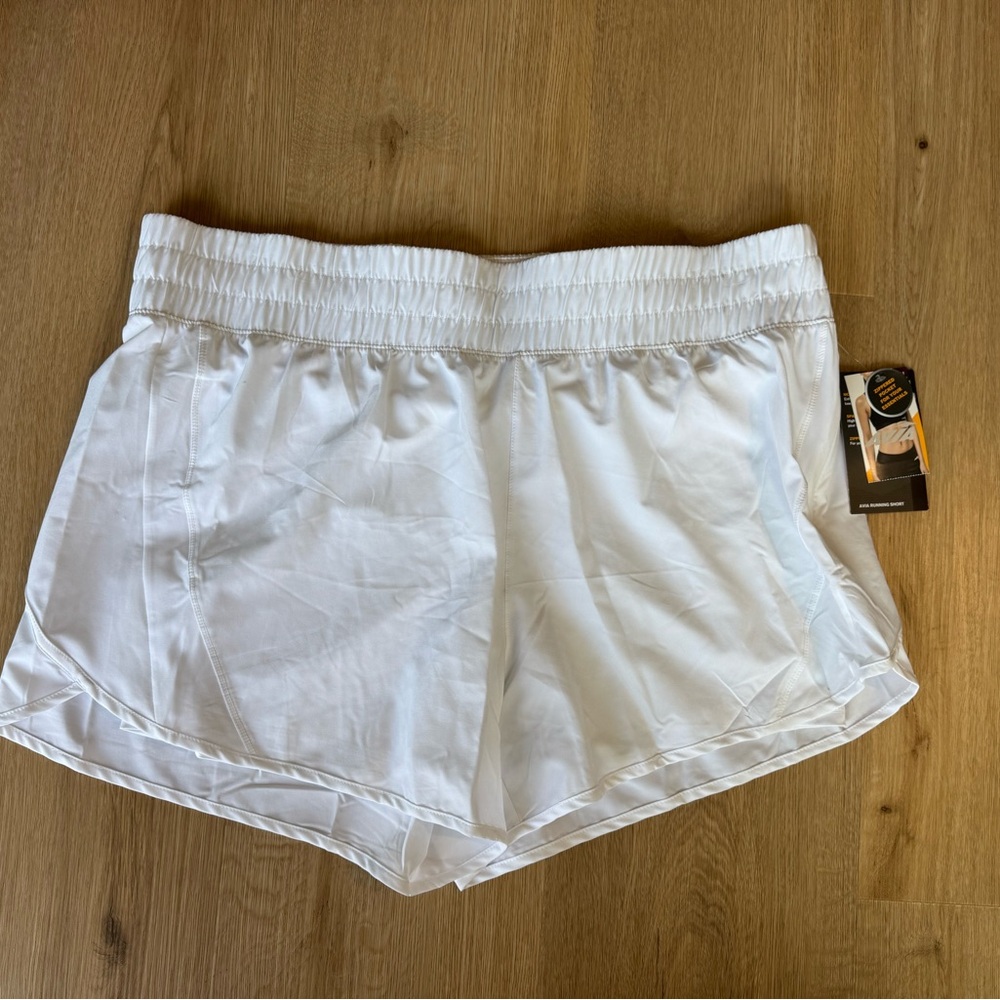 Avia White Women's  Running Shorts With Liner Insert Size 2XL 20